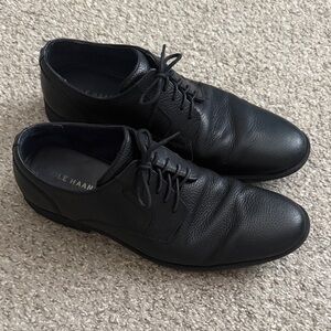 Cole Haan Black Leather Derby Dress Shoes